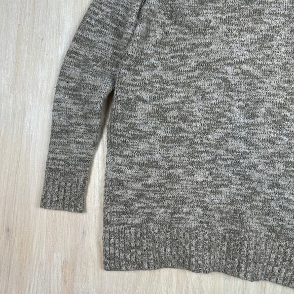 Zara Knit Tunic Chunky Turtleneck Gray Casual Slit Waist Long Sleeve Sweater S - Picture 5 of 13